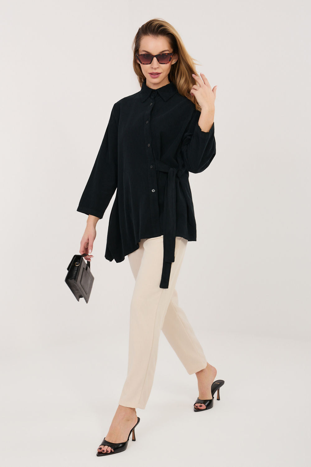 Blouse femme Rue Paris — noir