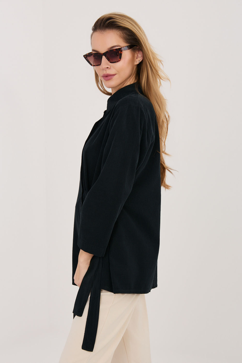 Blouse femme Rue Paris — noir