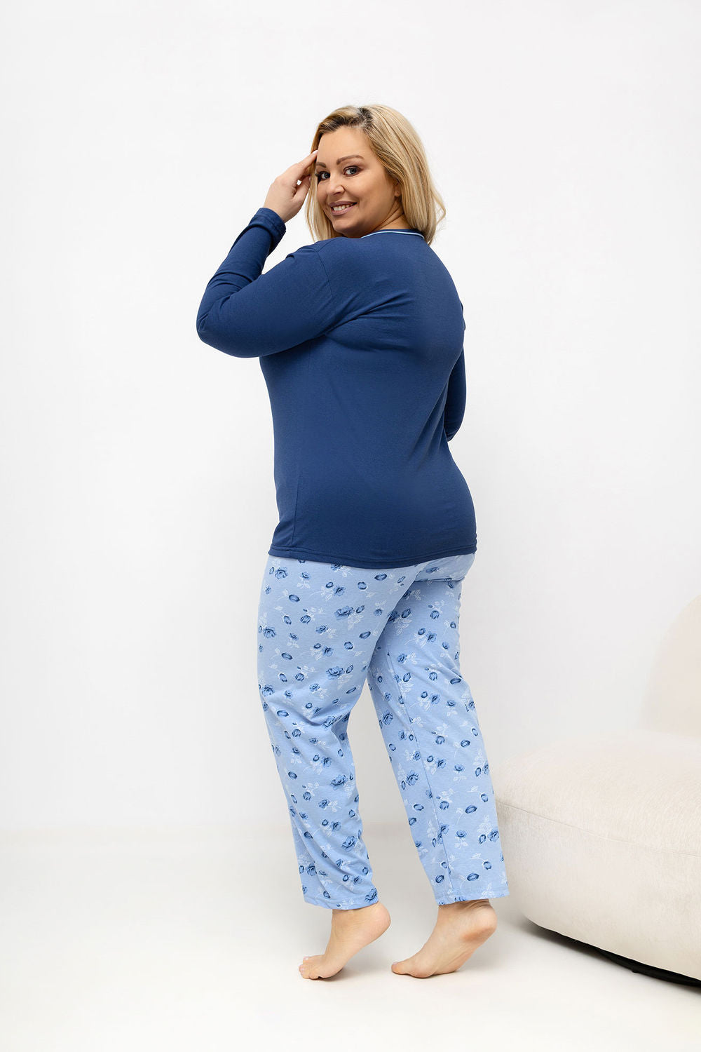 Pyjama femme Forever Pink Taille Plus Taille — bleu