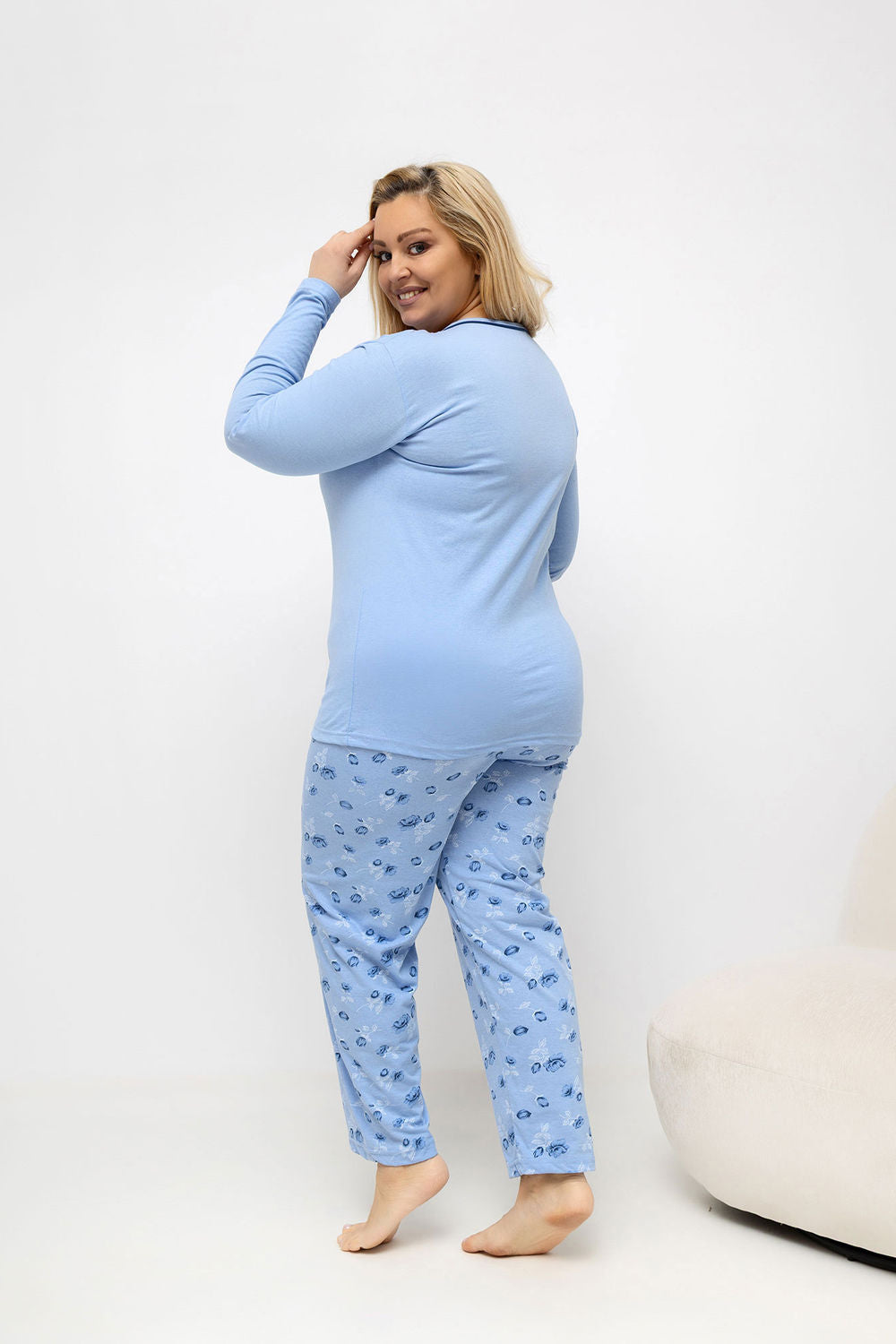 Pyjama femme Forever Pink Taille Plus Taille — bleu