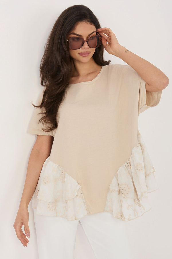 Blouse femme Italy Moda Chemisier Chemisier — beige