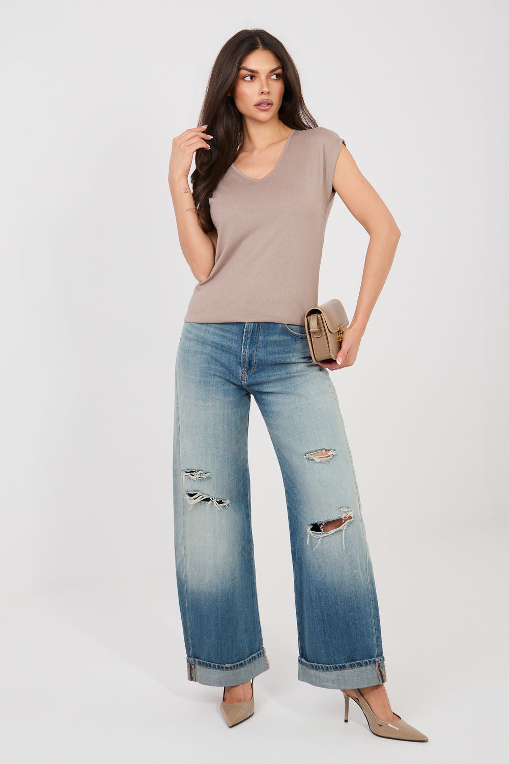 Blouse femme Sublevel T Shirt T — beige