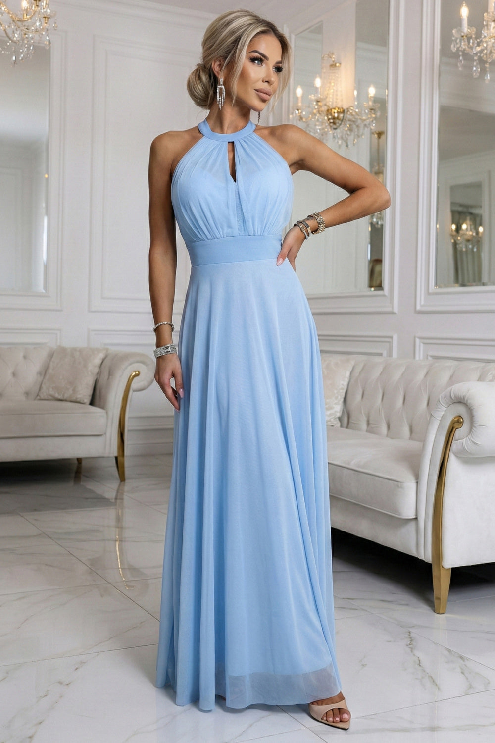 Robe femme Numoco Longue Longue — bleu