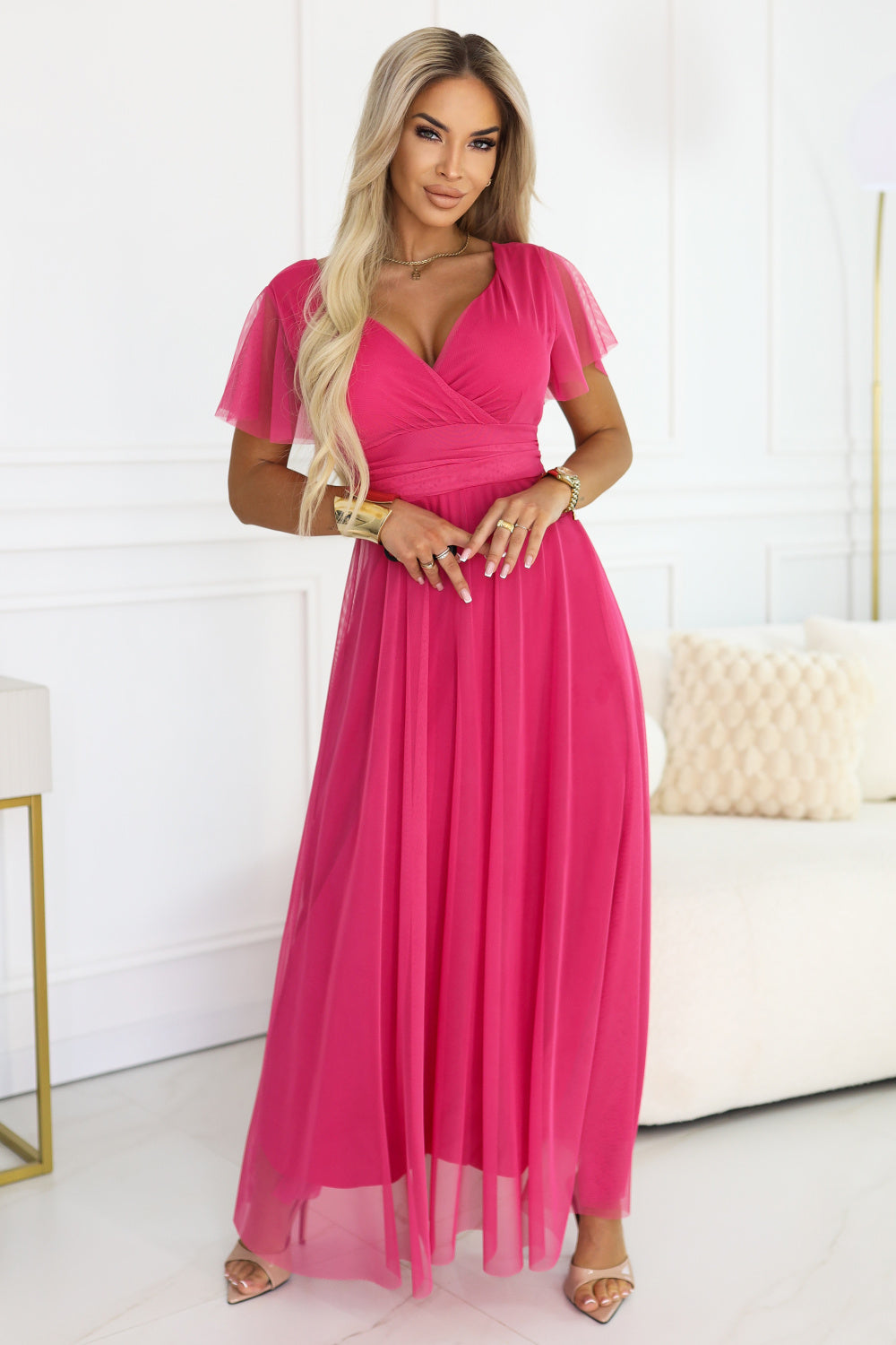 Robe femme Numoco Longue Longue — rosé