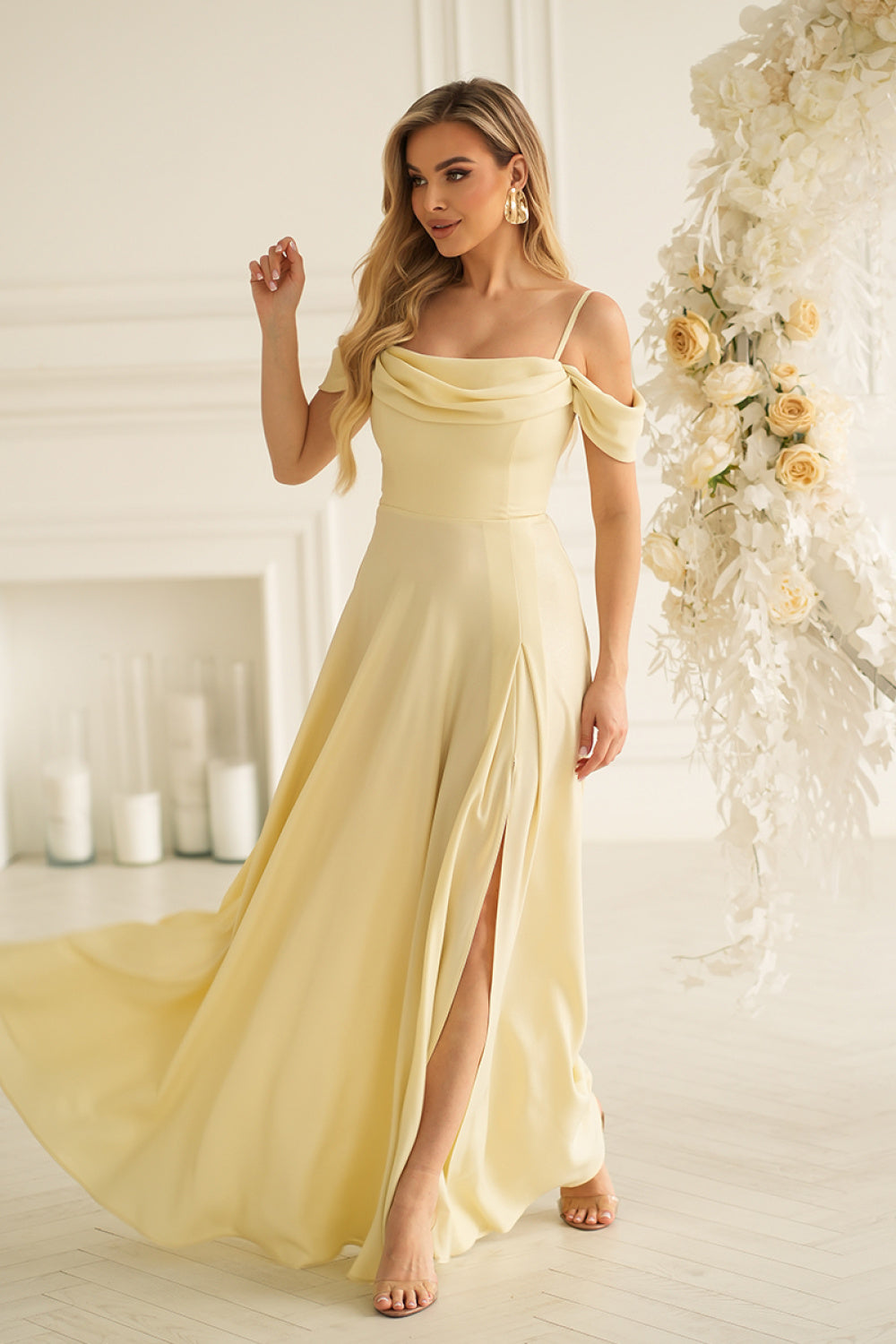Robe femme Bicotone Longue Longue — jaune