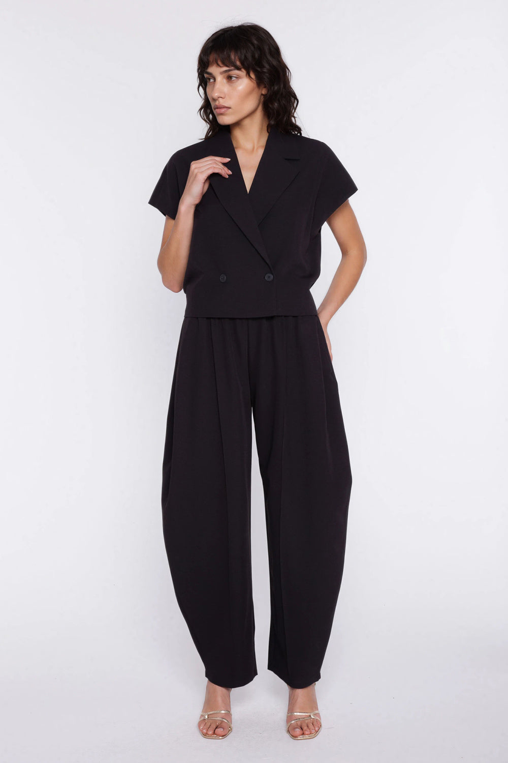 Chaussures à talons femme Nife Pantalon Pantalon — noir