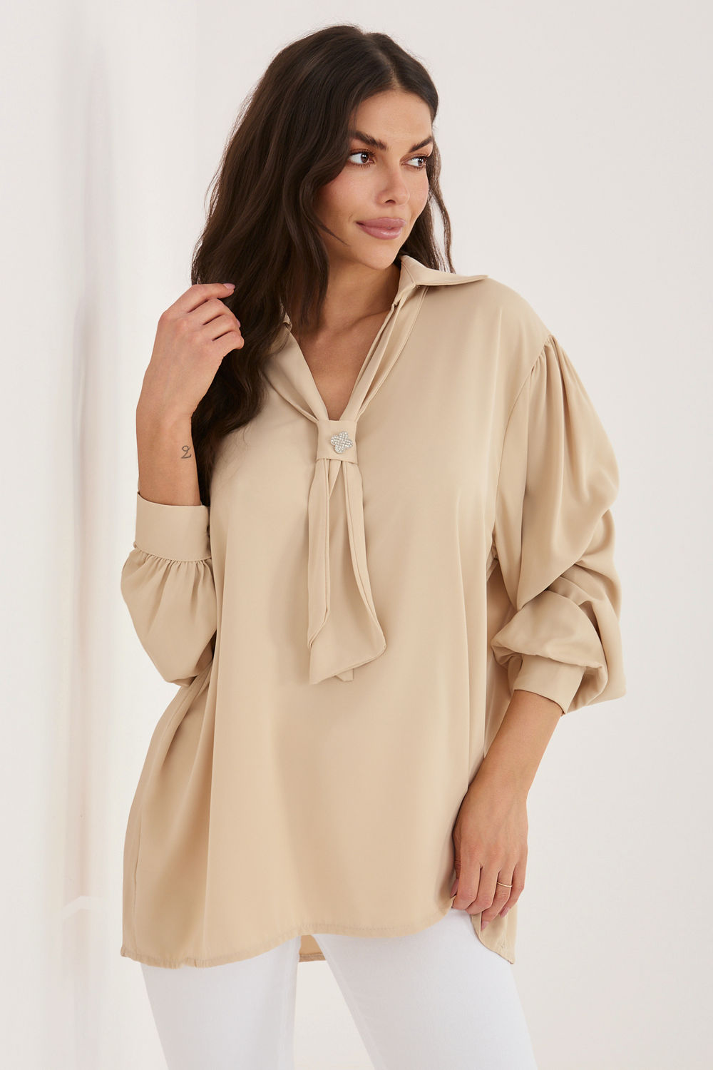 Blouse femme Factory Price Chemisier Chemisier — beige