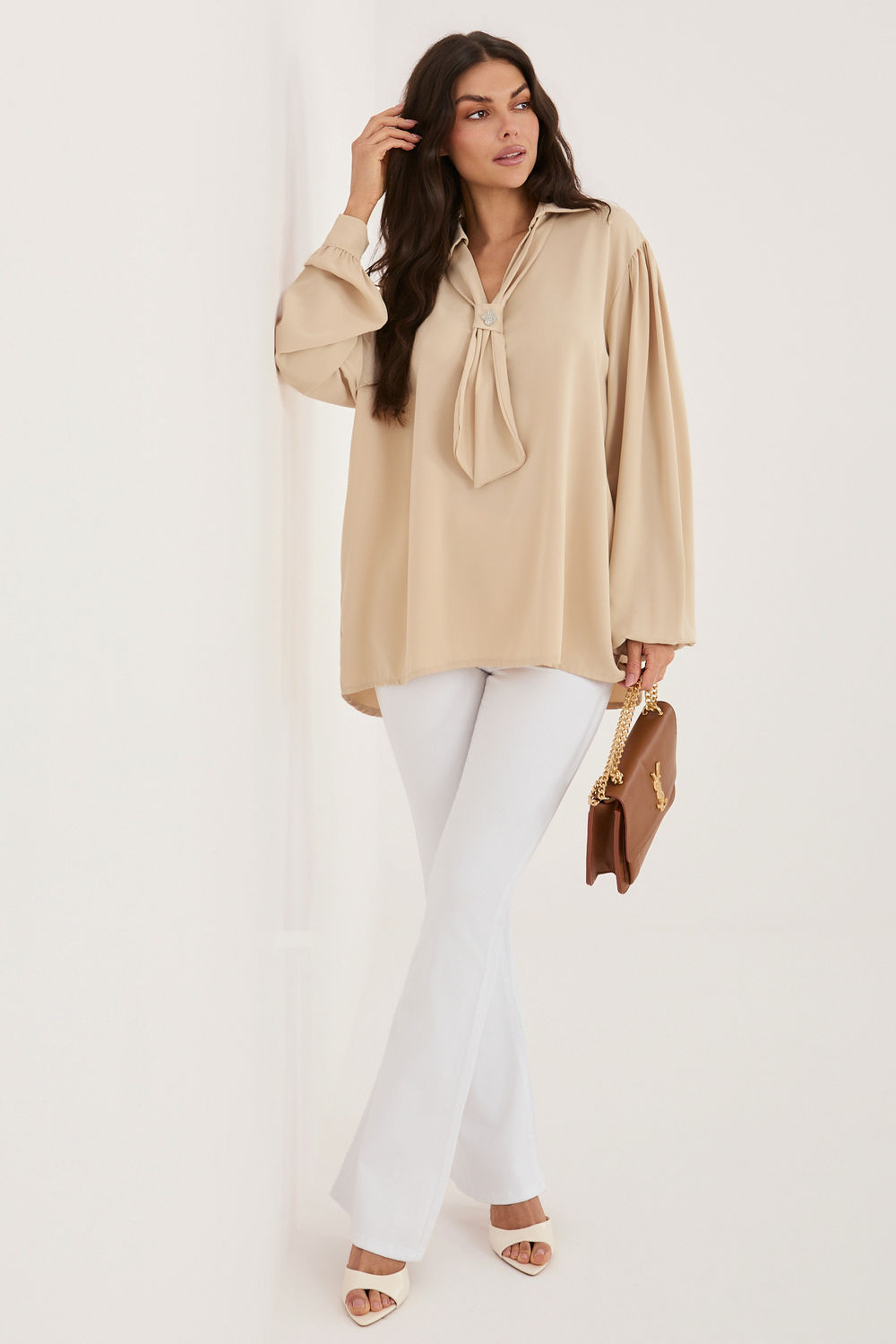 Blouse femme Factory Price Chemisier Chemisier — beige