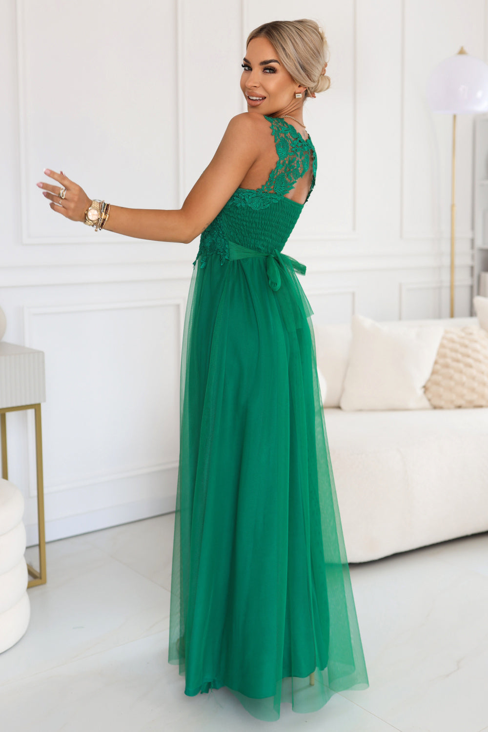Robe femme Numoco Longue Longue — vert