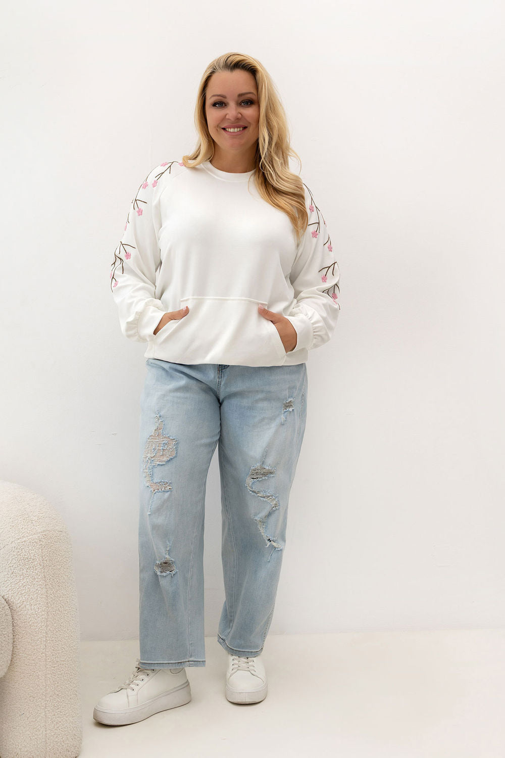 T-shirt femme Relevance Sweatshirt Sweatshirt — blanc