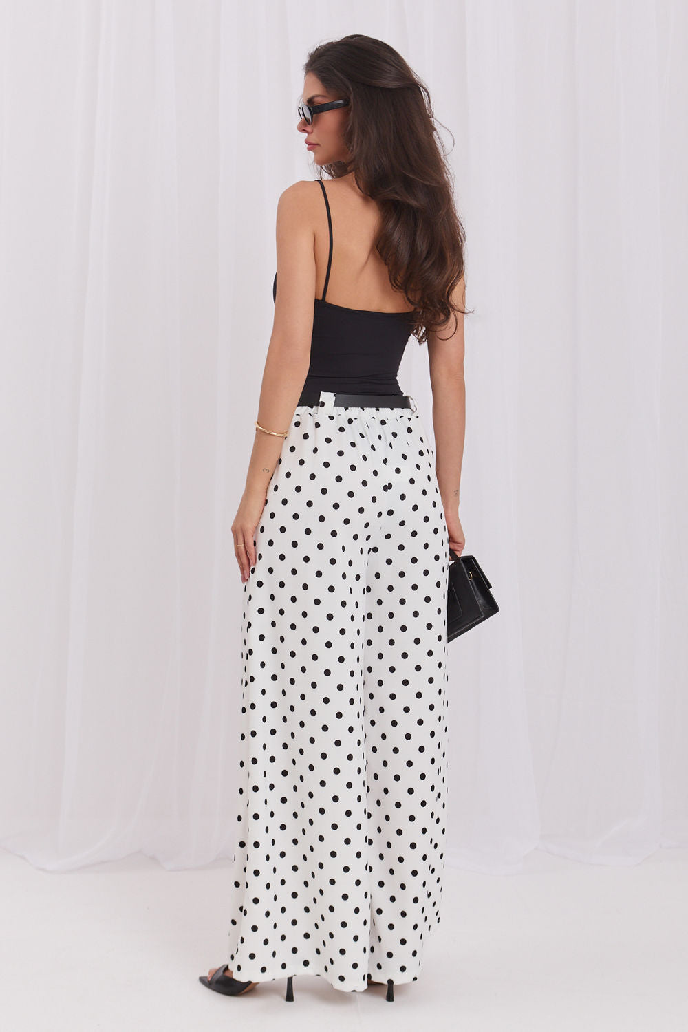 Chaussures à talons femme Italy Moda Pantalon Pantalon — blanc