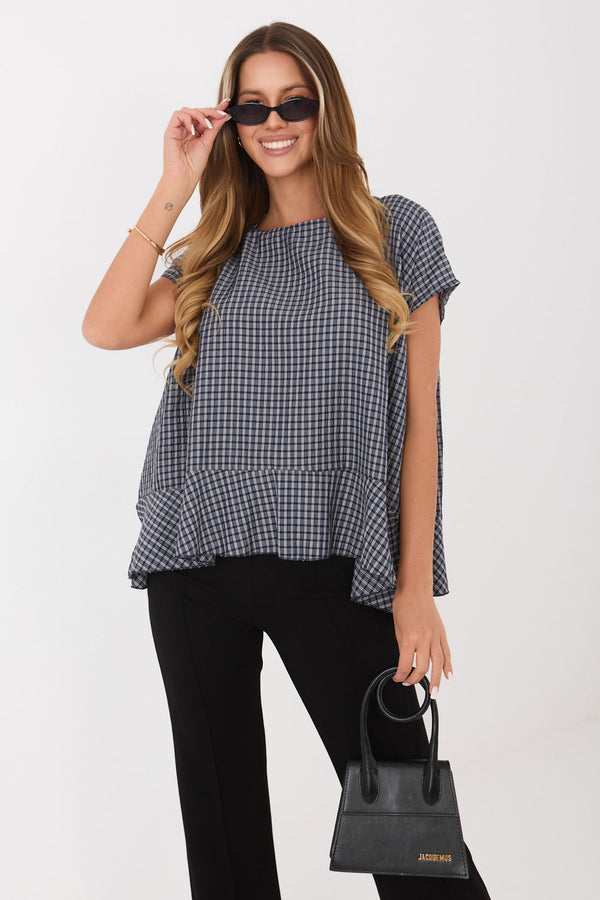 Blouse femme Italy Moda Chemisier Chemisier — bleu marine