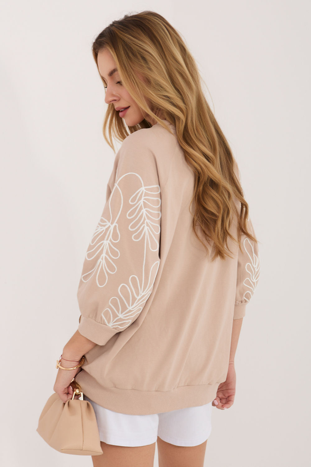 T-shirt femme Rue Paris Sweatshirt Sweatshirt — beige