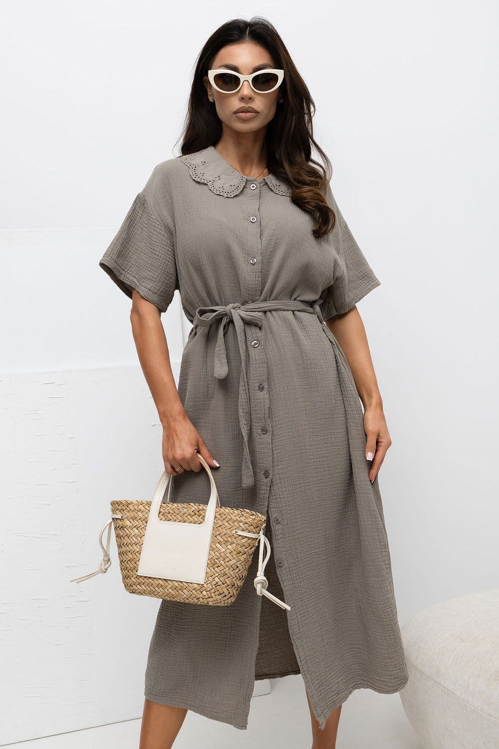 Robe femme Italy Moda De Jour De — beige