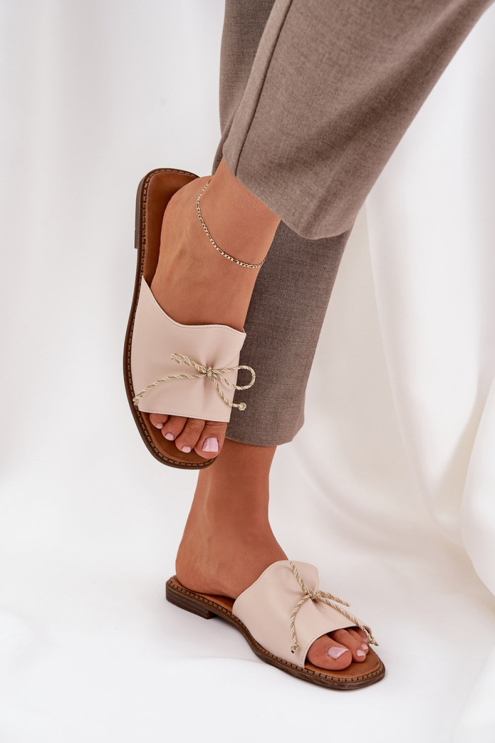 Sandales femme Step in style Clacquettes Clacquettes — beige