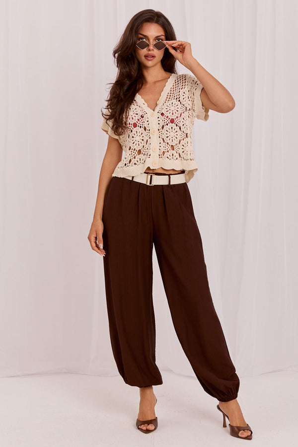 Chaussures à talons femme Rue Paris Pantalon Pantalon — brun