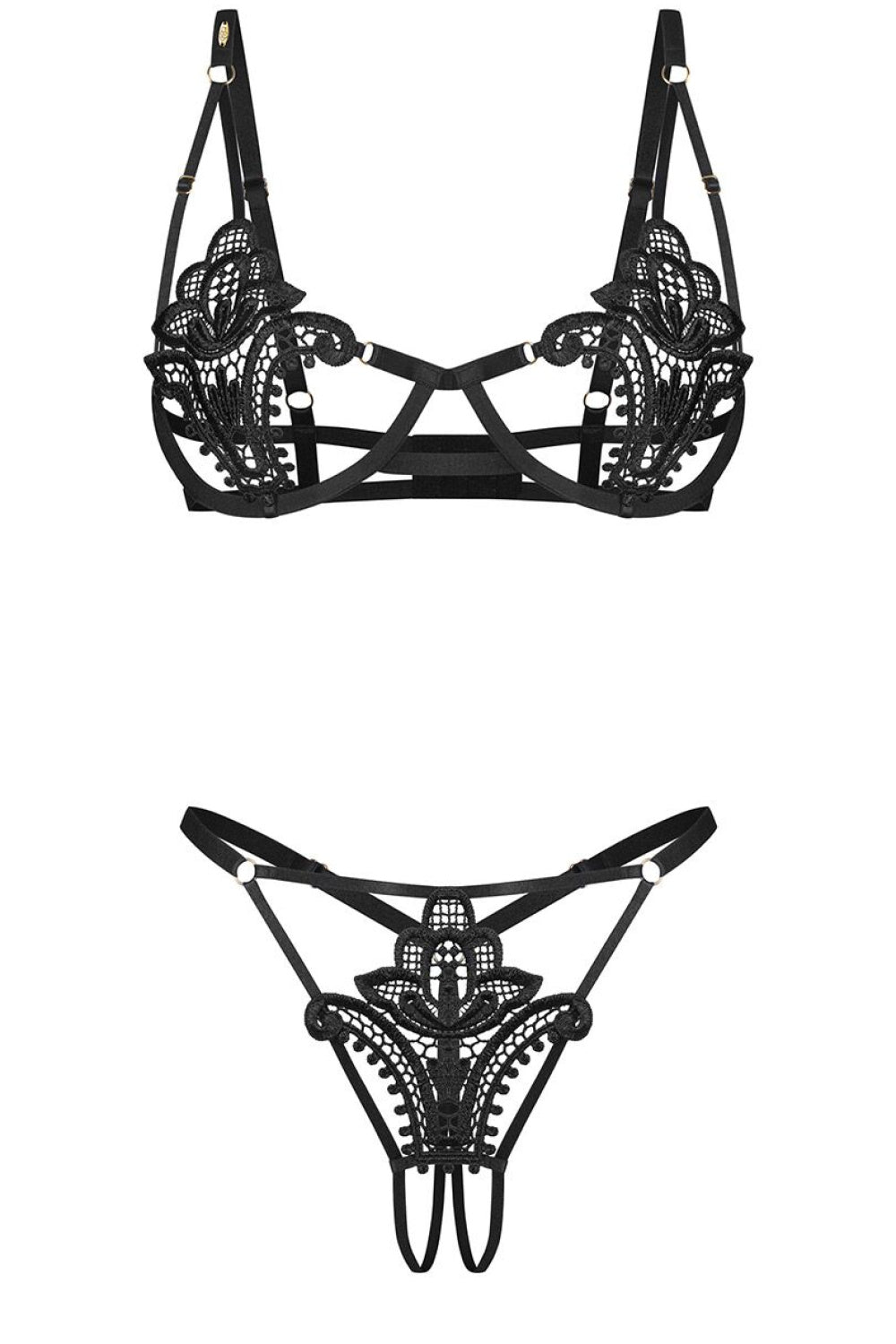 Ensemble lingerie femme Obsessive L Ensemble Sexy — noir