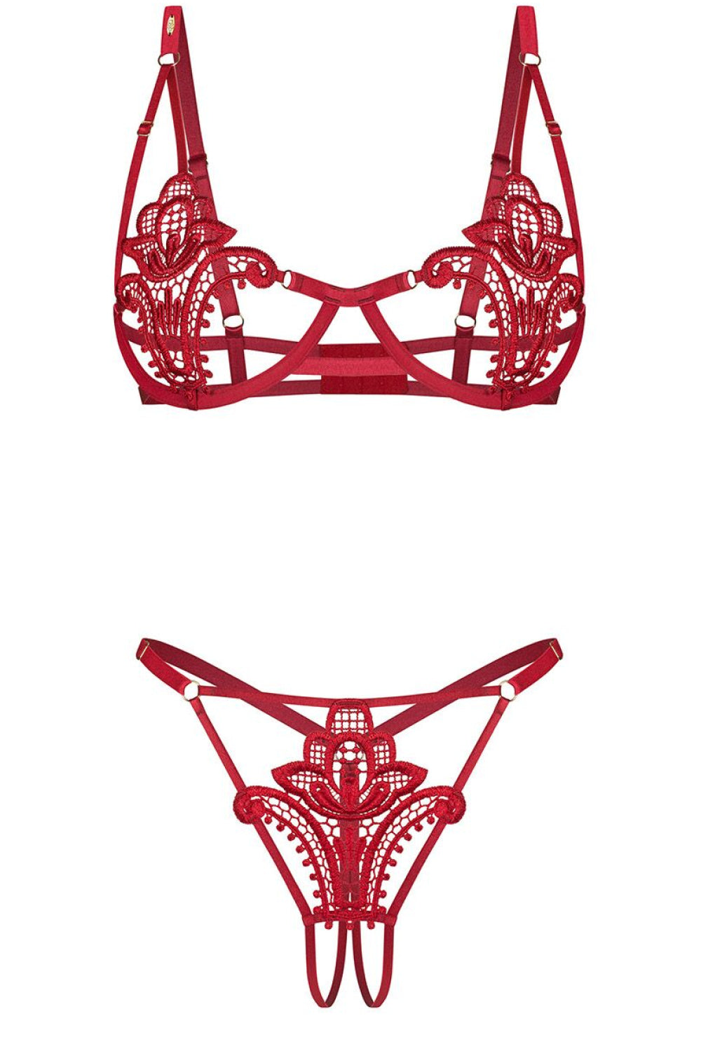 Ensemble lingerie femme Obsessive L Ensemble Sexy — rouge