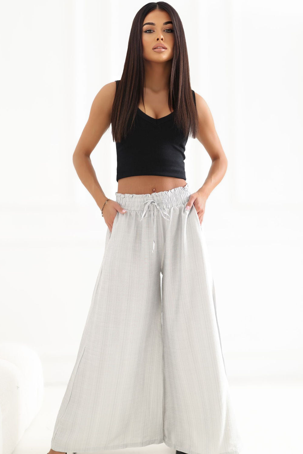 Chaussures à talons femme Factory Price Pantalon Pantalon — gris