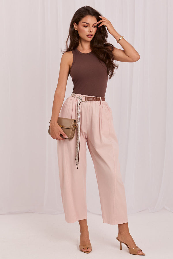 Chaussures à talons femme Italy Moda Pantalon Pantalon — rosé