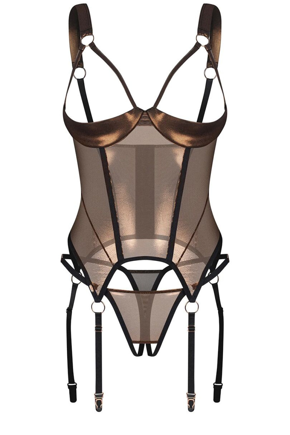 Ensemble lingerie femme Obsessive L Ensemble Sexy — brun