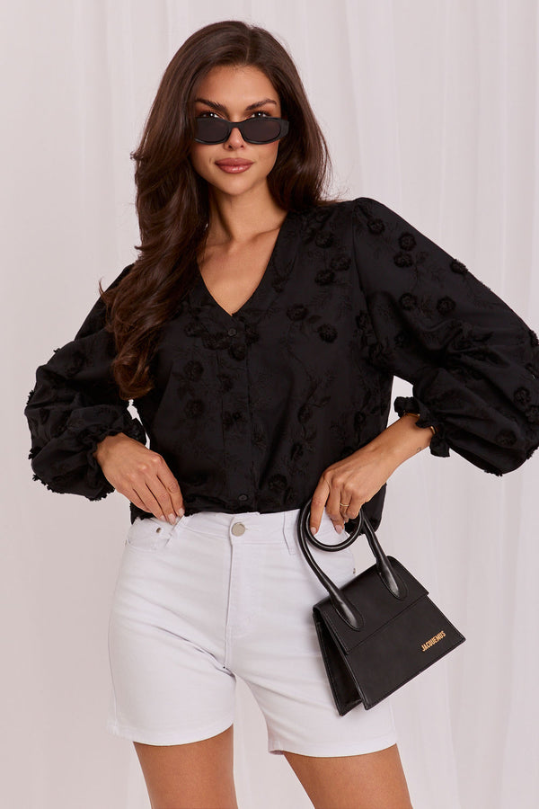 Blouse femme Lakerta — noir