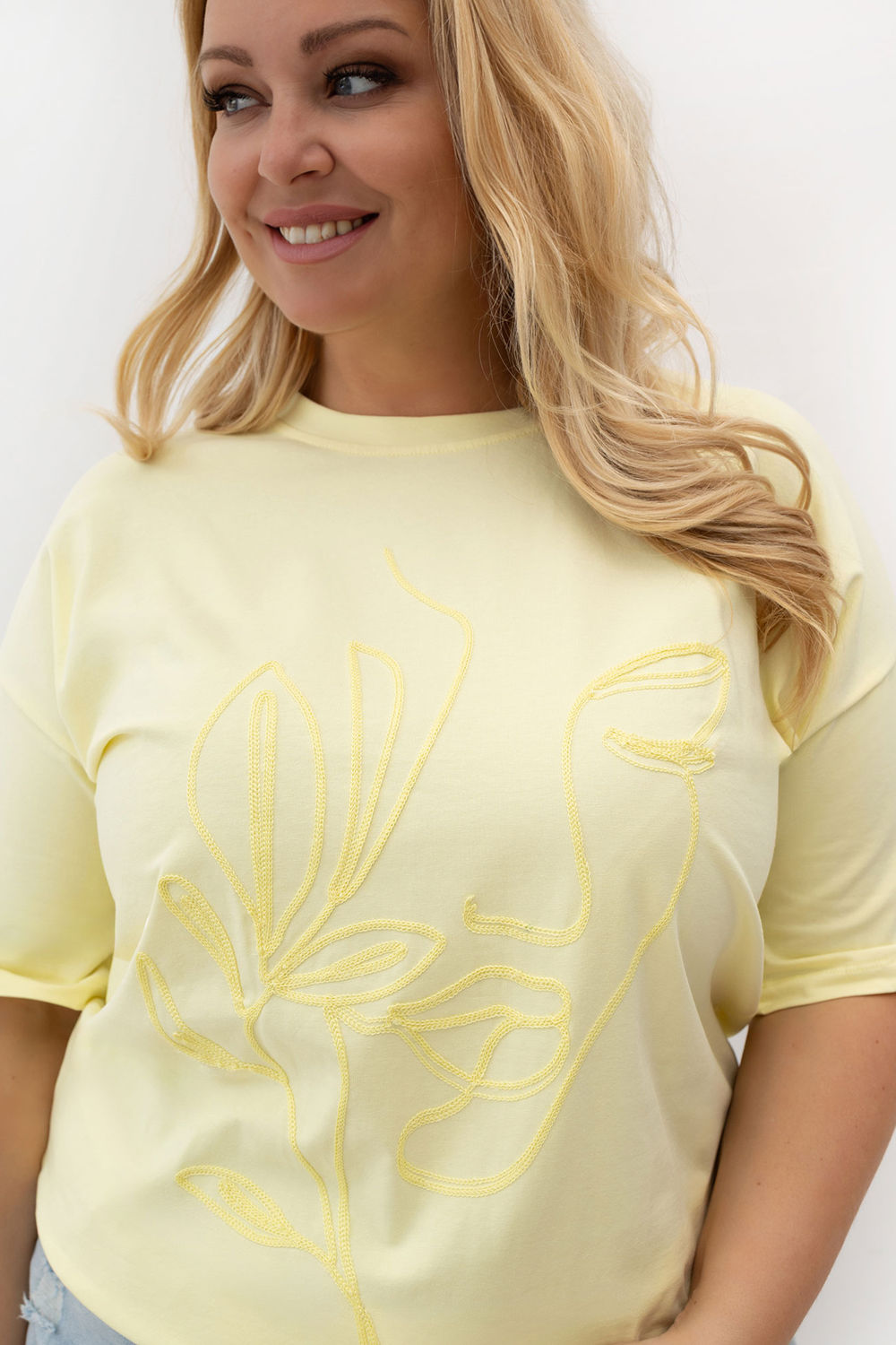 T-shirt femme Relevance Plus Size Plus — jaune