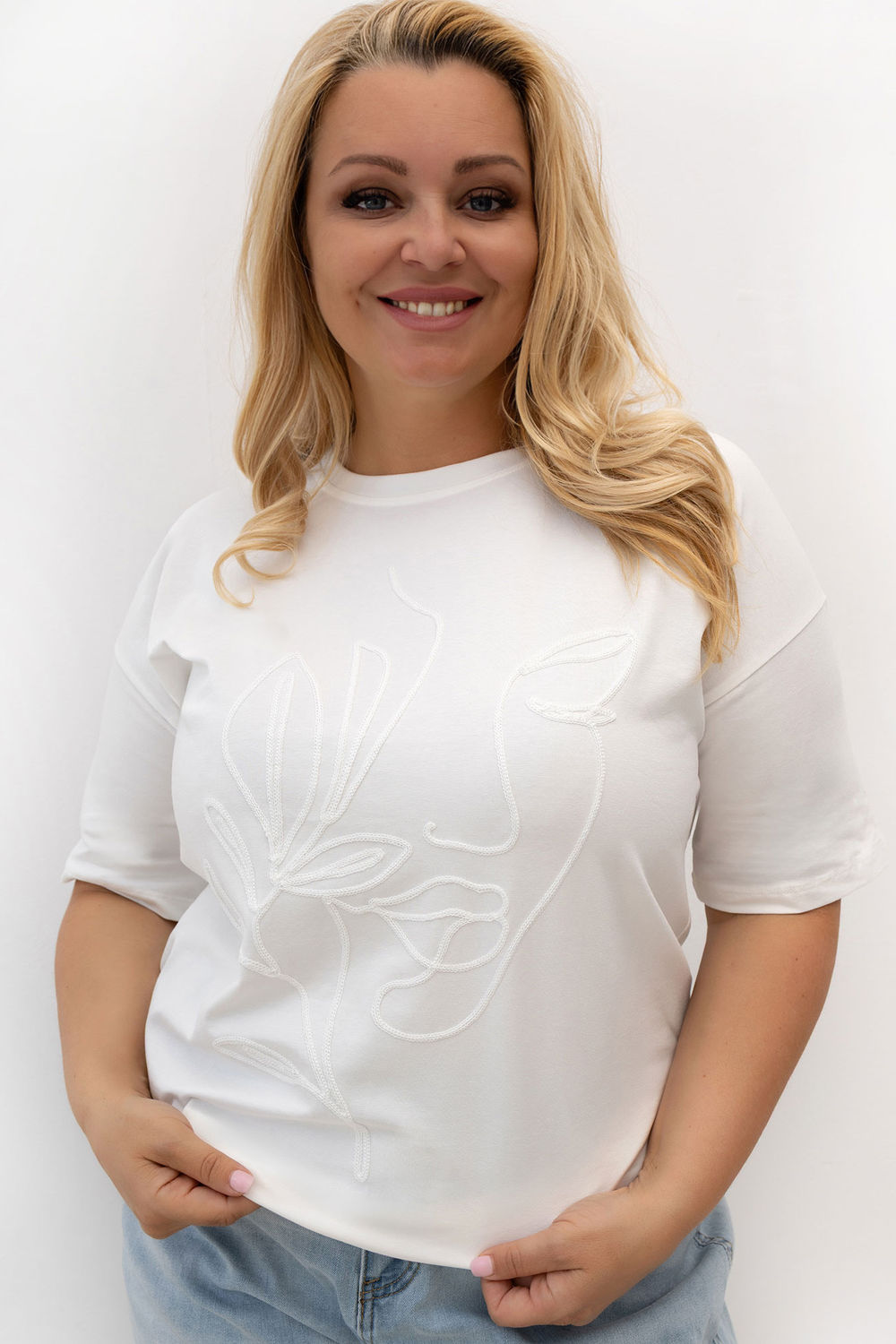 T-shirt femme Relevance Plus Size Plus — beige