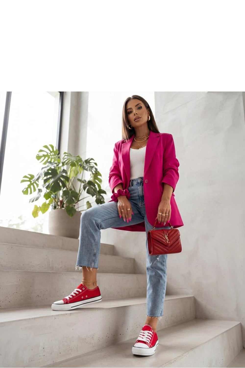 Baskets femme Solea — rouge
