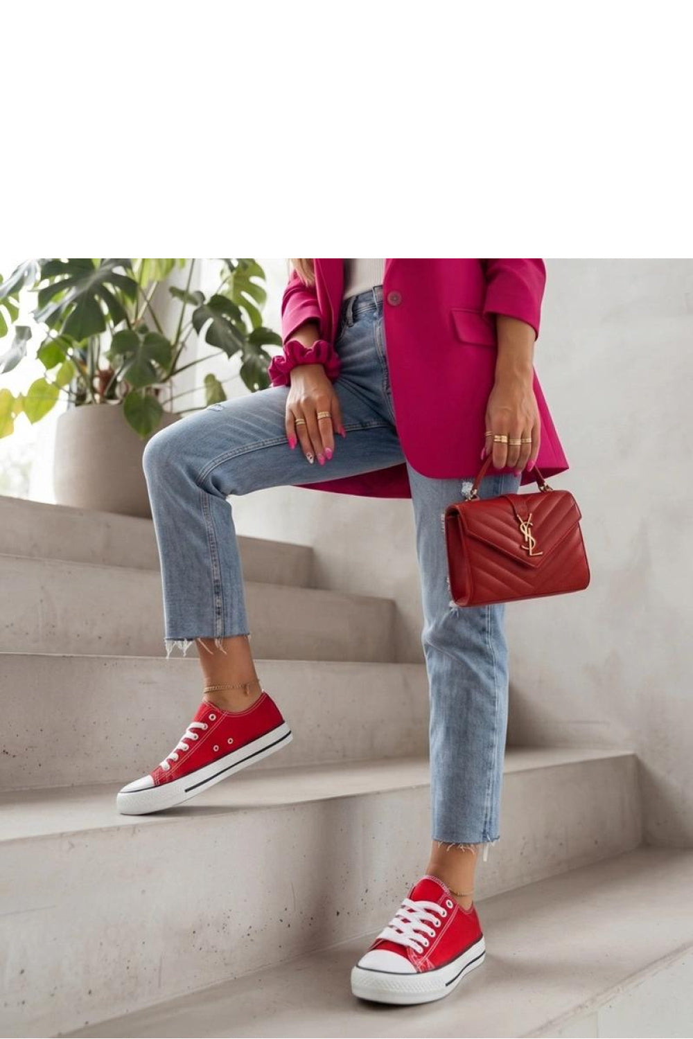 Baskets femme Solea — rouge