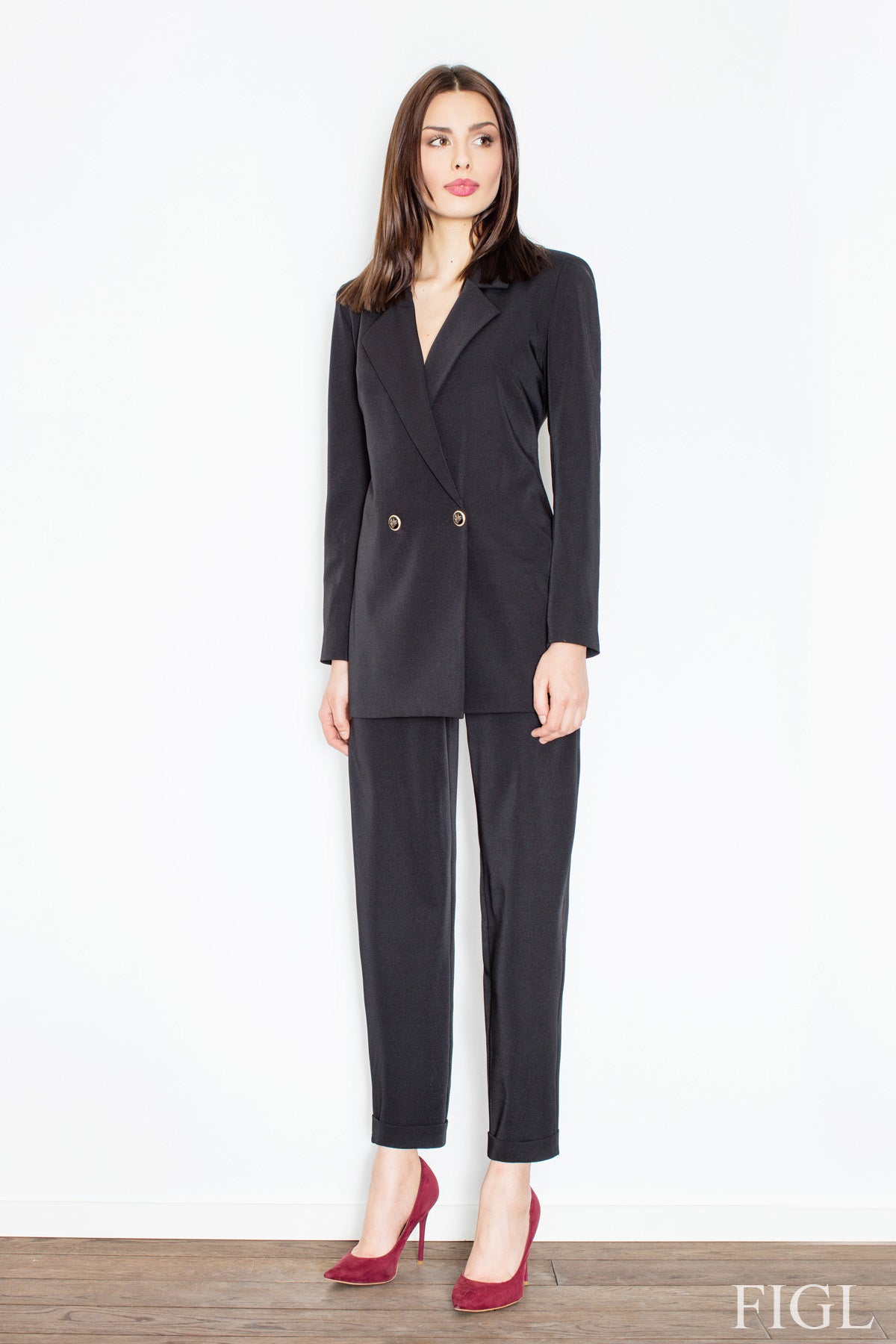 Chaussures à talons femme Figl Pantalon Pantalon — noir