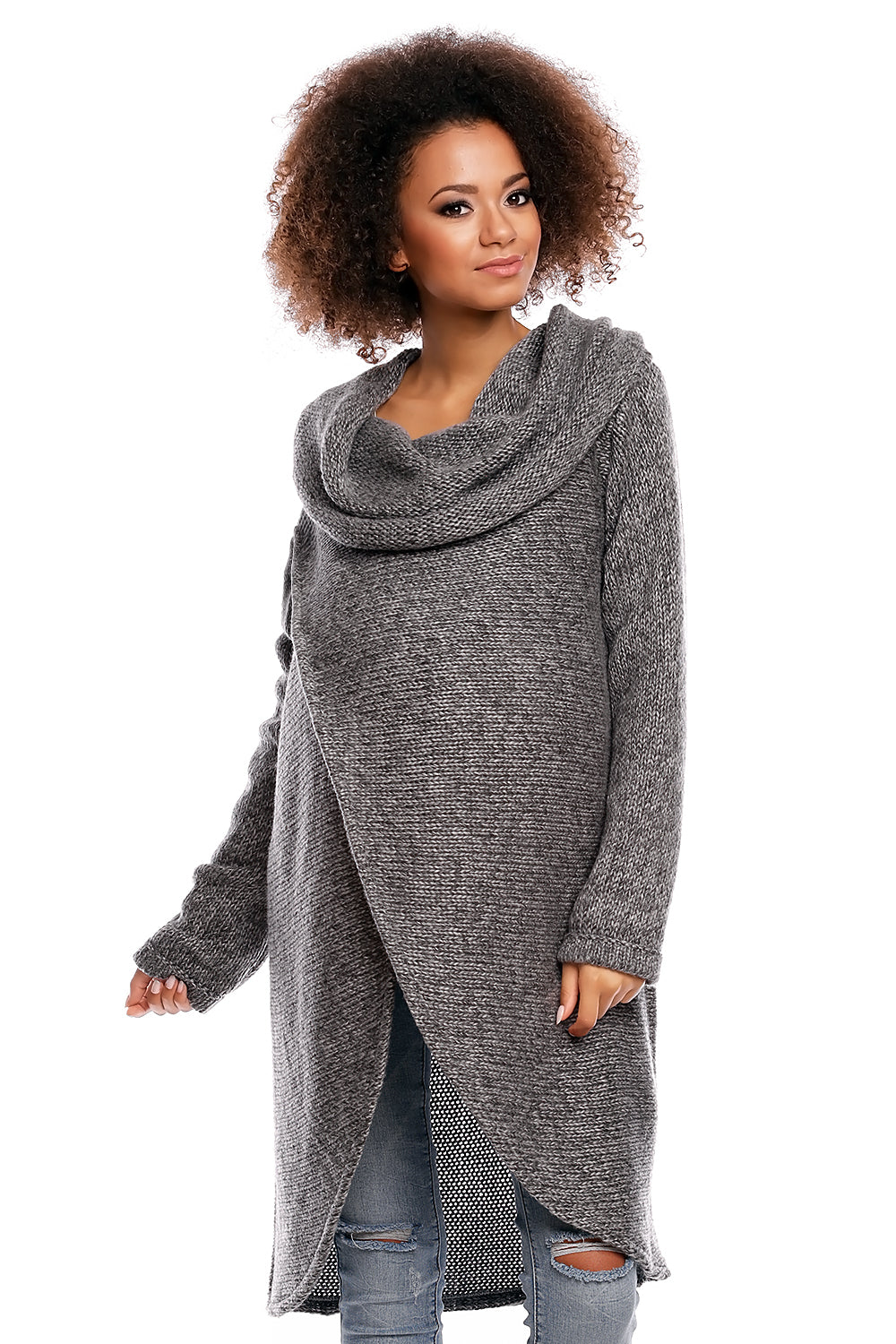 Chandail grossesse femme PeeKaBoo — gris