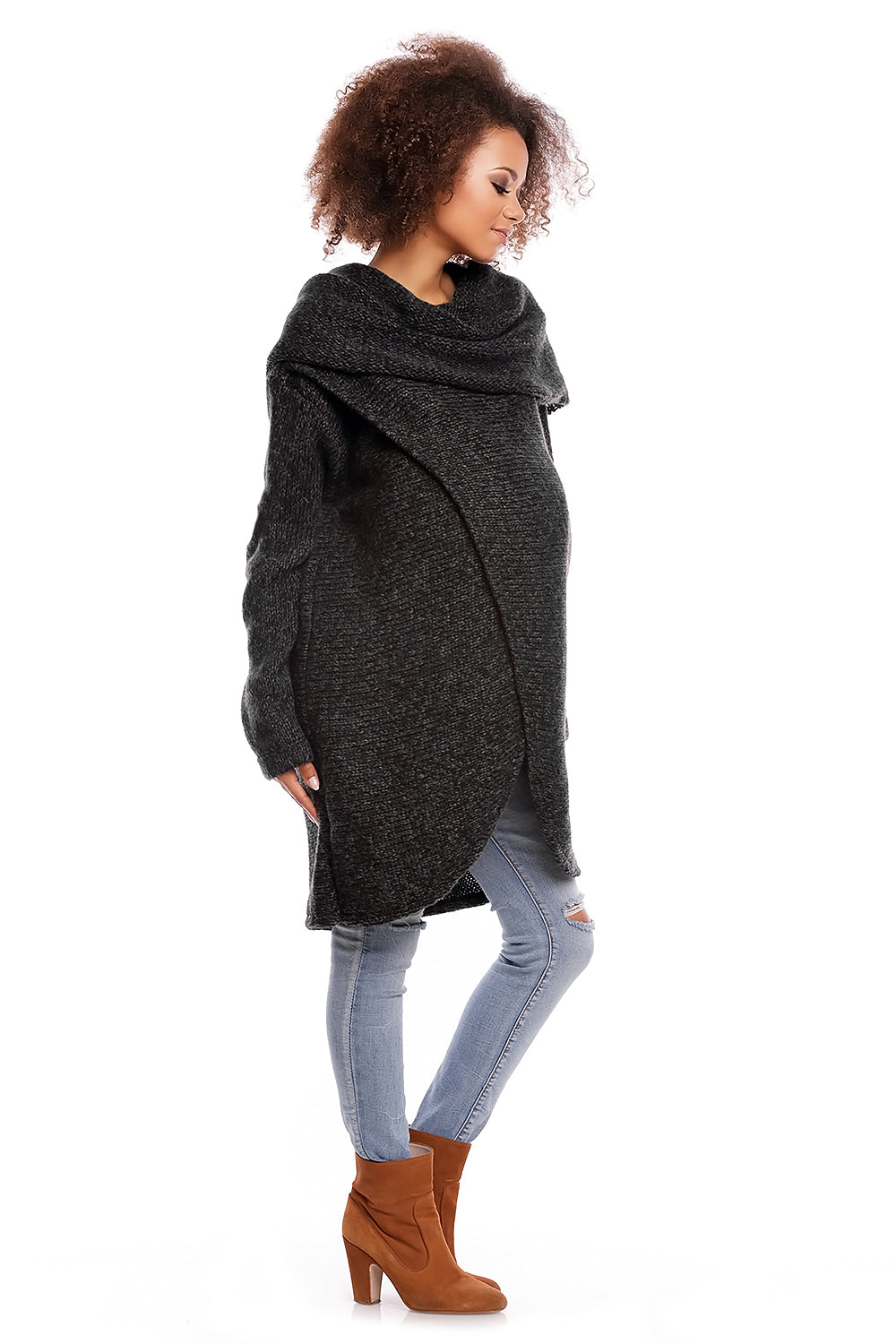 Chandail grossesse femme PeeKaBoo — noir