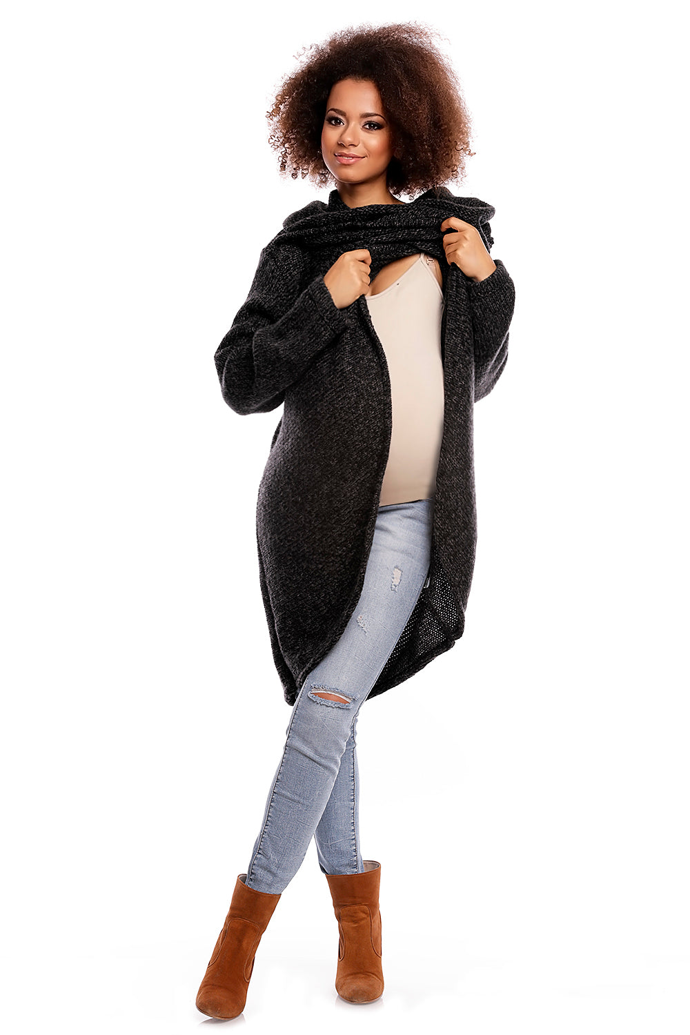 Chandail grossesse femme PeeKaBoo — noir