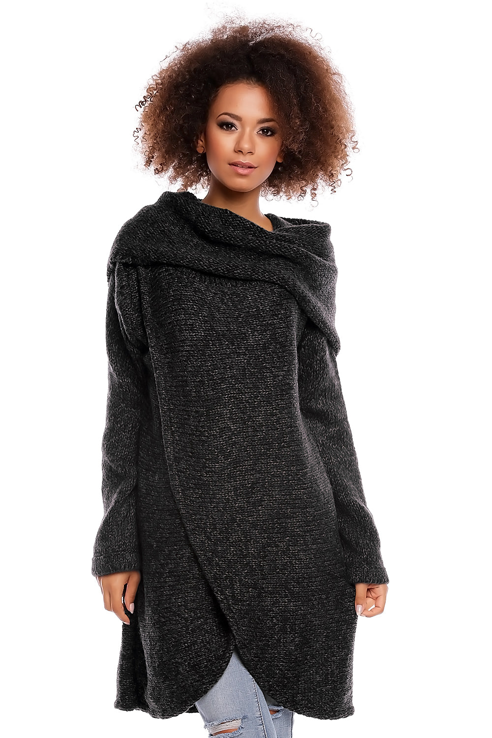 Pull femme PeeKaBoo Chandail Long Chandail — noir
