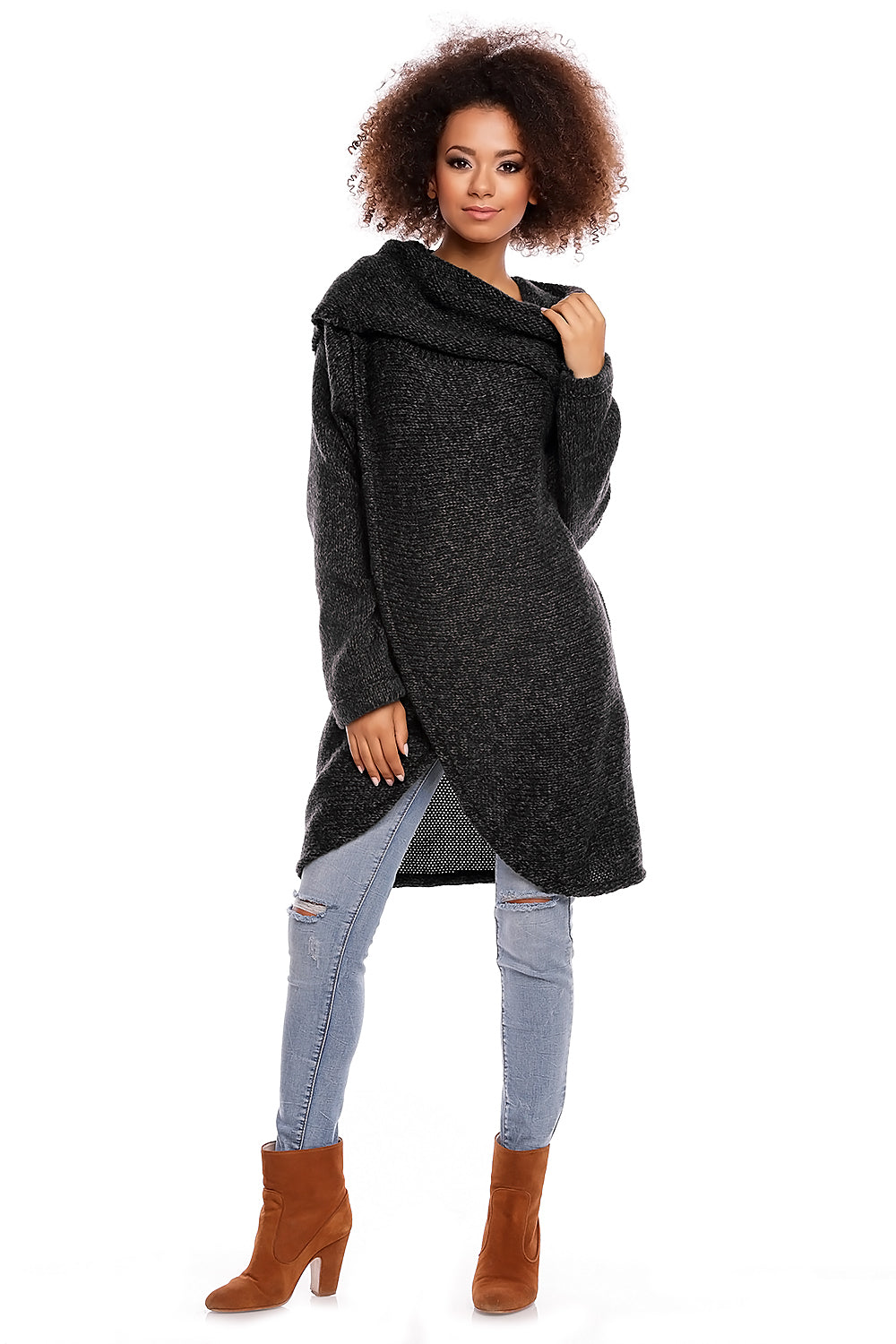 Pull femme PeeKaBoo Chandail Long Chandail — noir