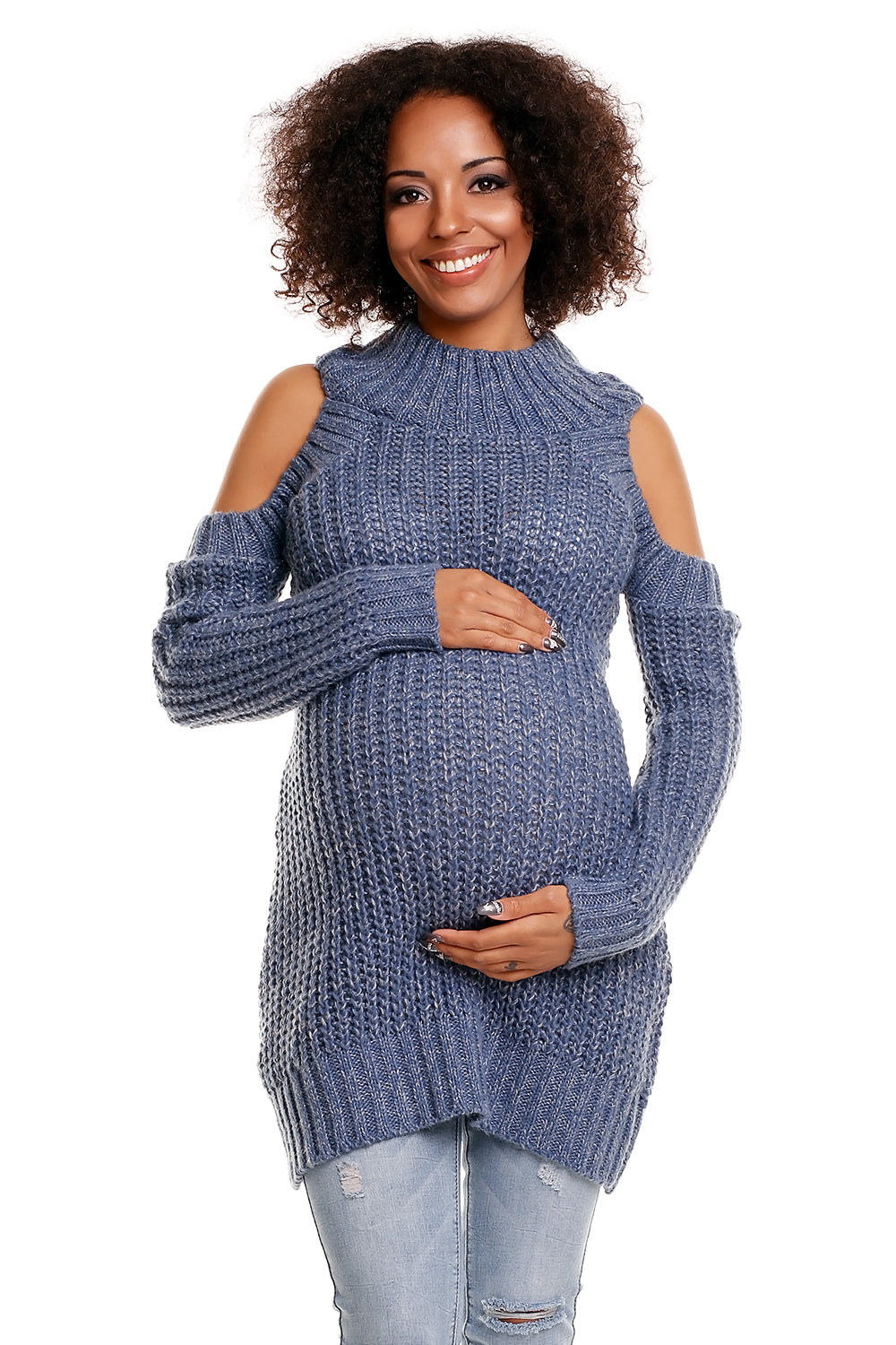 Chandail grossesse femme PeeKaBoo — bleu