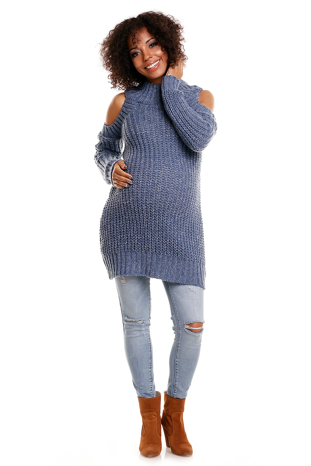 Chandail grossesse femme PeeKaBoo — bleu