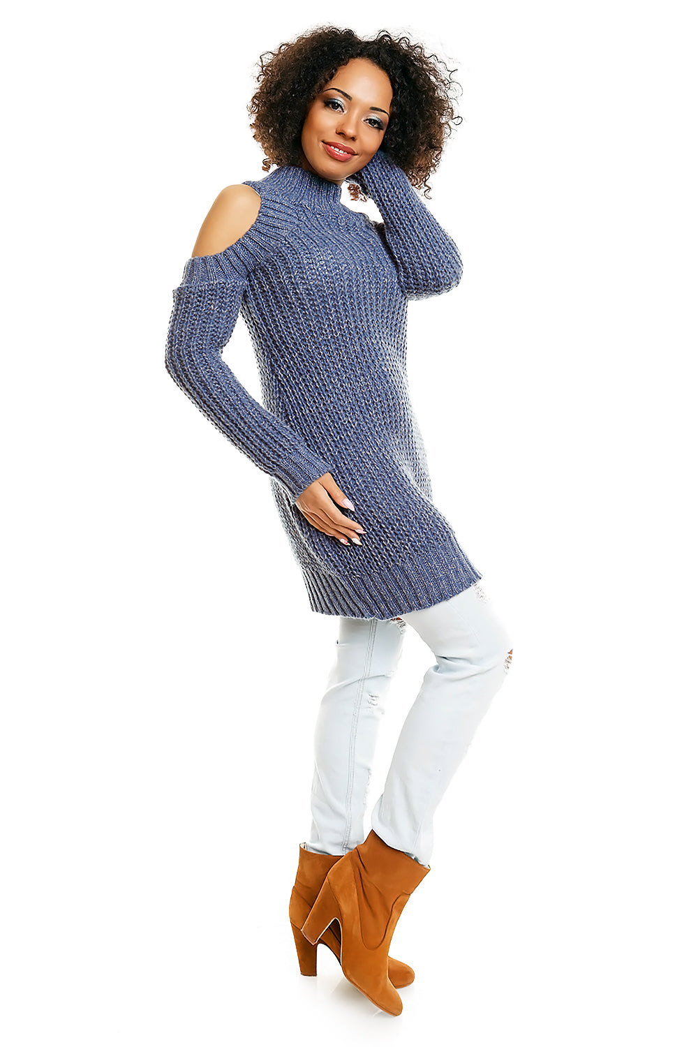 Pull femme PeeKaBoo Chandail Épais Chandail — bleu
