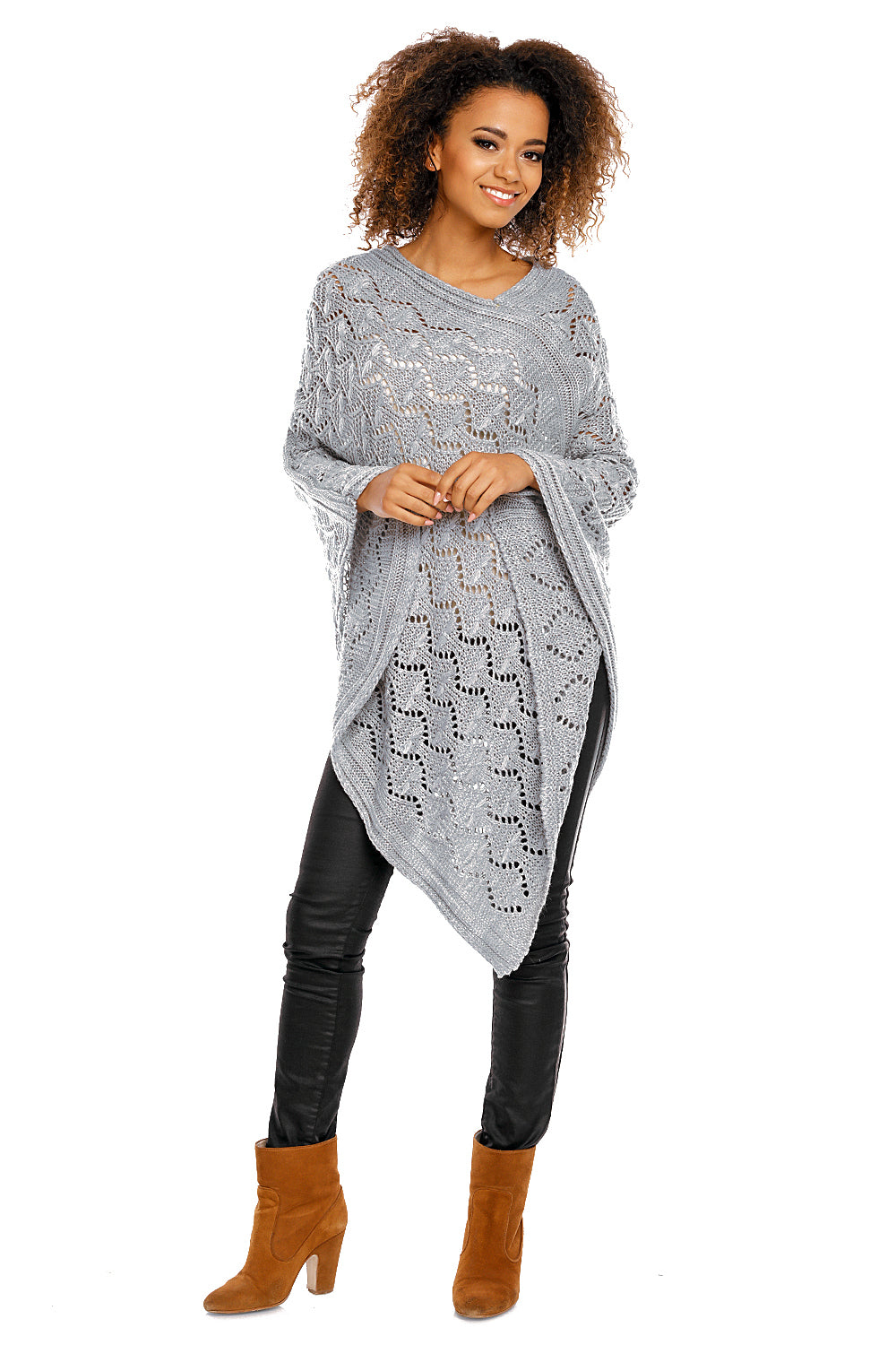 Poncho femme PeeKaBoo — gris