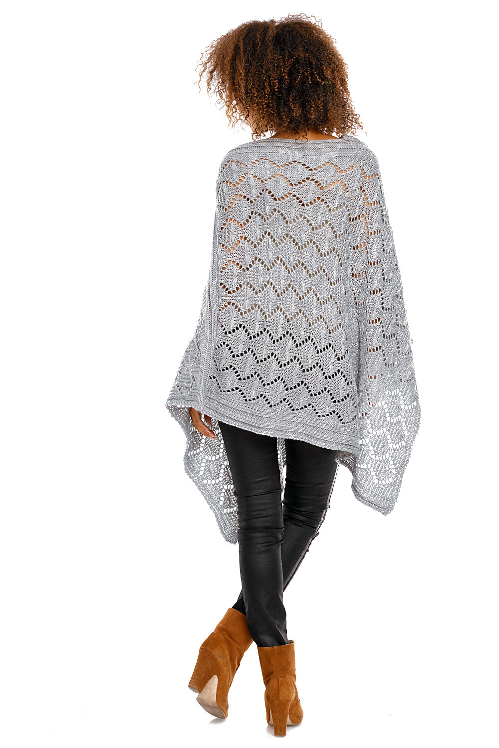 Poncho femme PeeKaBoo — gris