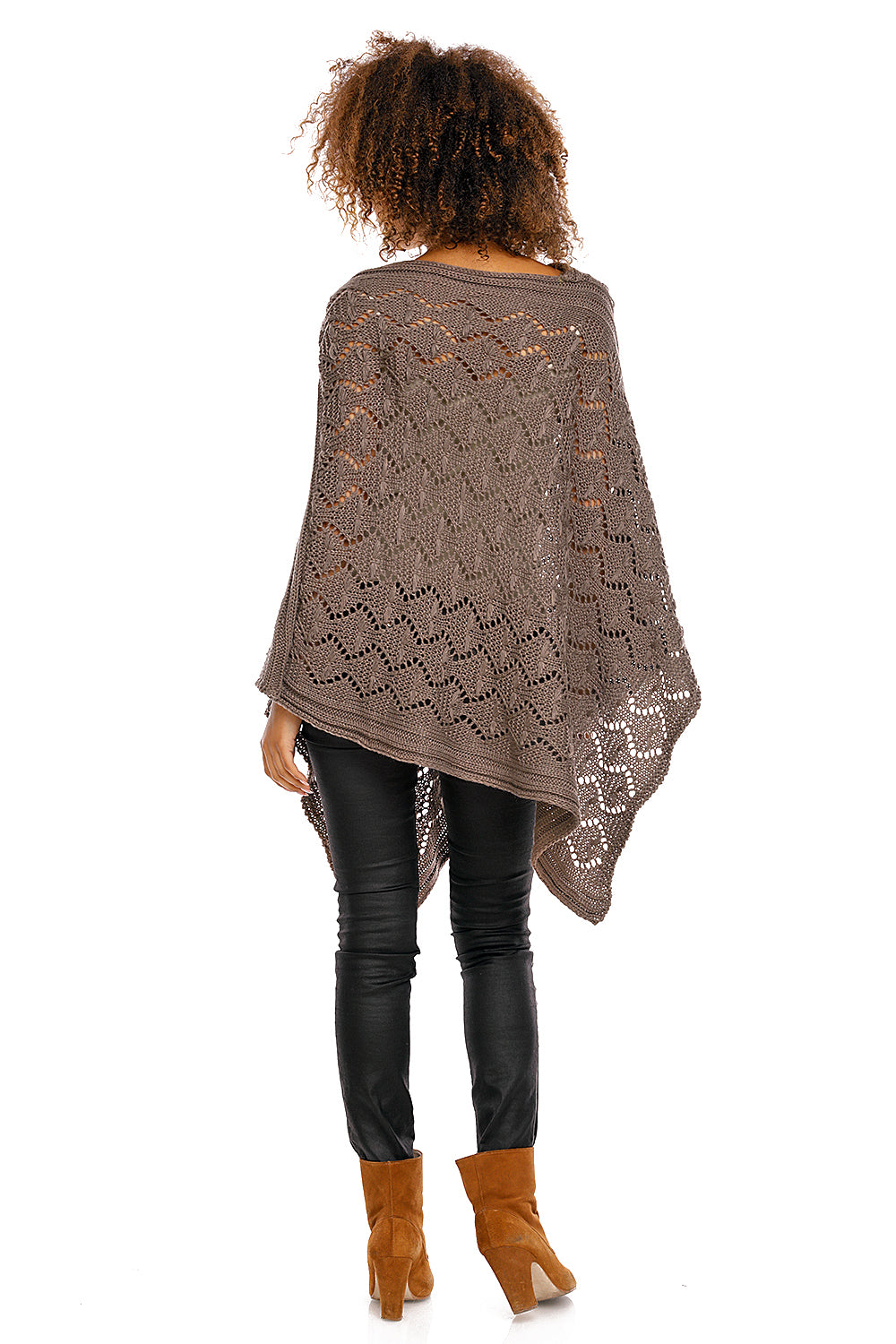 Poncho femme PeeKaBoo — brun