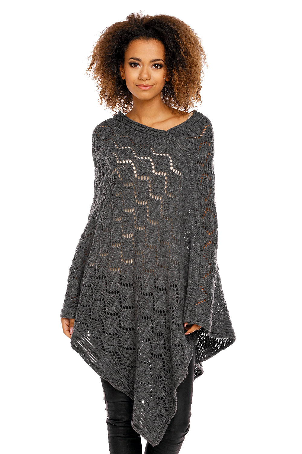 Poncho femme PeeKaBoo — gris