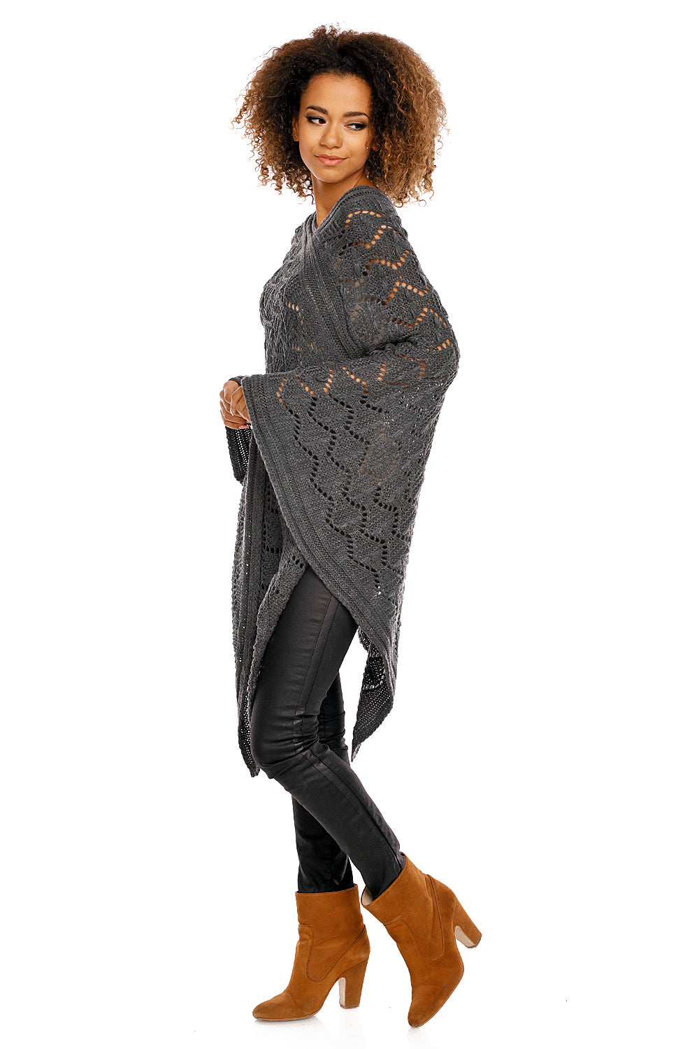 Poncho femme PeeKaBoo — gris