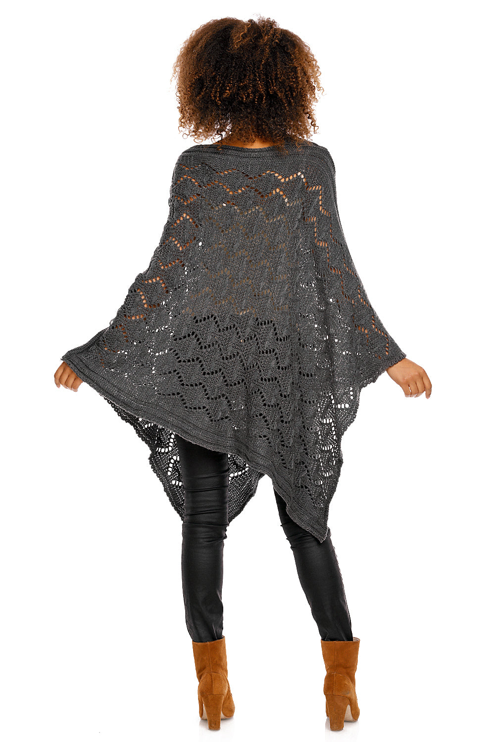 Poncho femme PeeKaBoo — gris