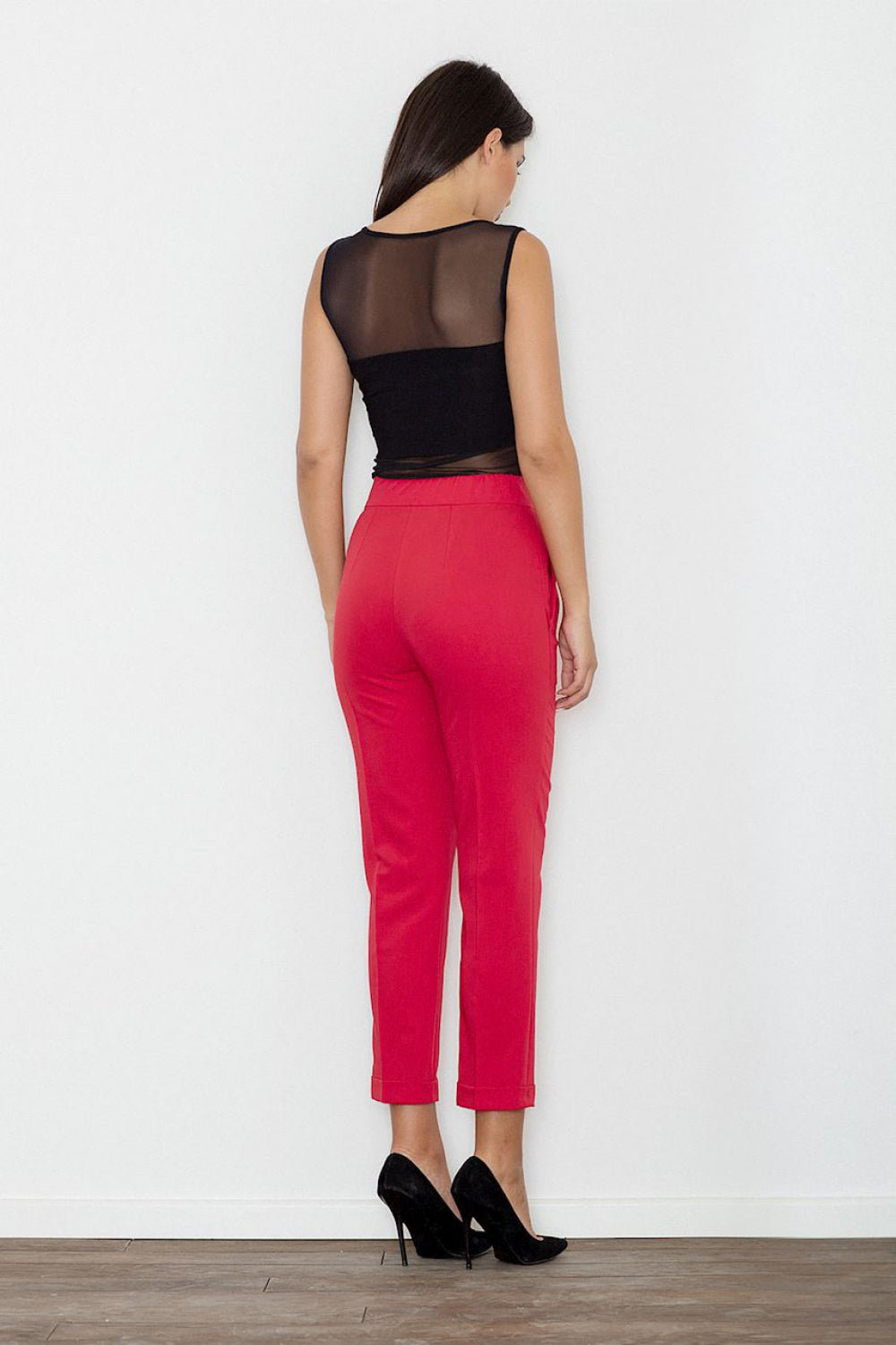 Chaussures à talons femme Figl Pantalon Pantalon — rouge