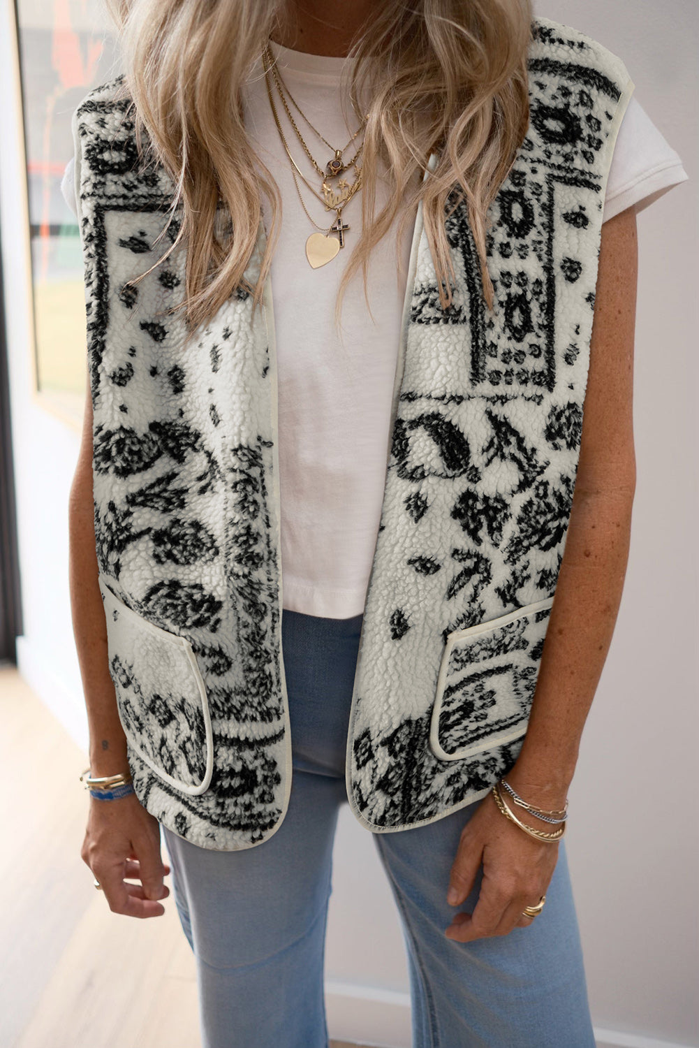 Veste femme poches — beige