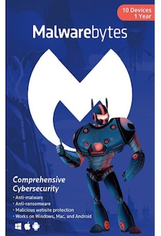 Malwarebytes Anti-Malware (PC, Android, Mac) 10 Devices 1 Year - Malwarebytes Anti Malware Key - GLOBAL