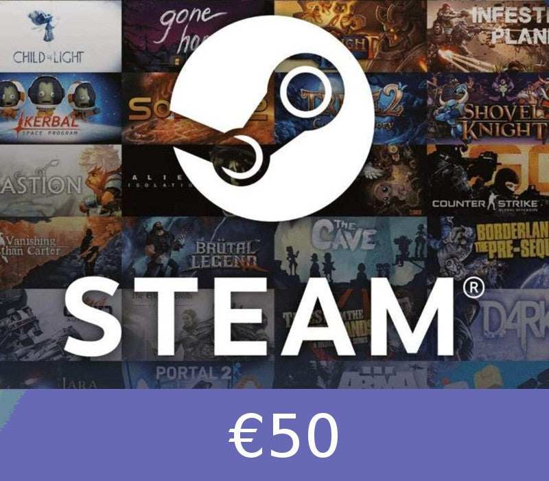 Steam Wallet Card €50 EU Activation Code