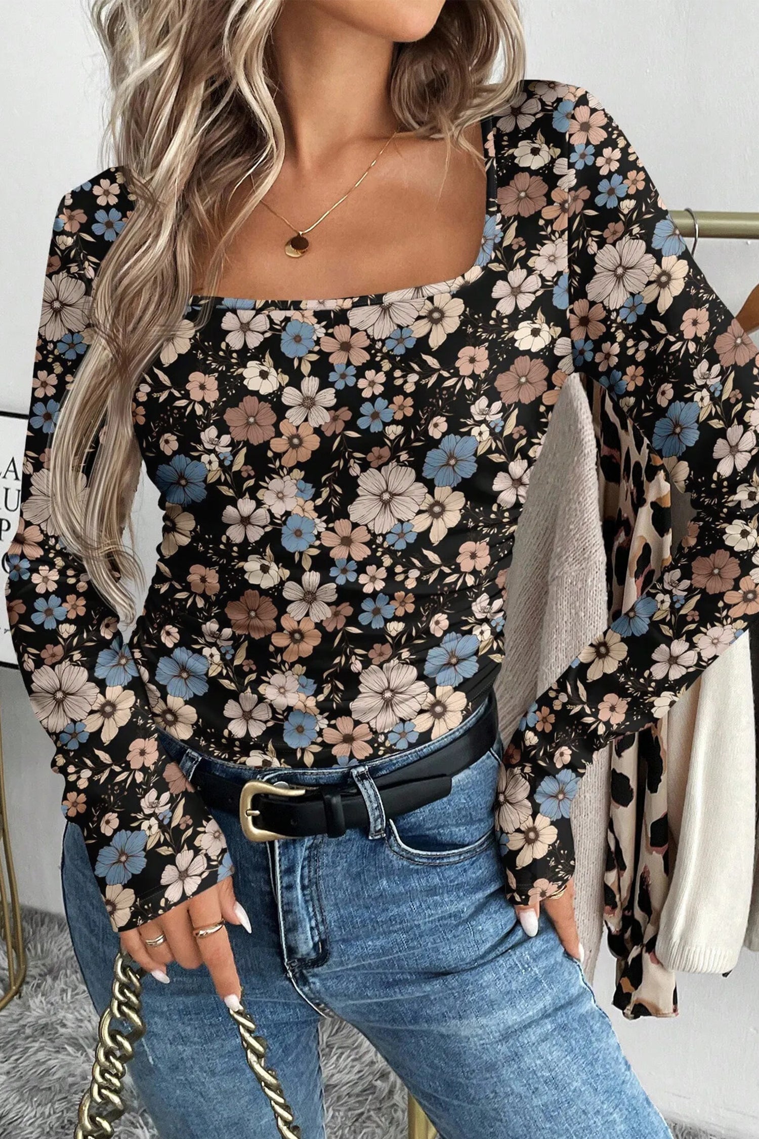 T-shirt femme floral